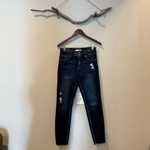 KanCan Danica High Rise Dark Wash Ankle Skinny Jeans - Picture 5 of 10